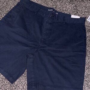Old Navy Men's Dark Blue Flat Front Shorts